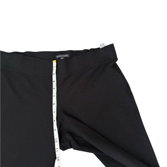 Eileen Fisher System Washable Stretch Crepe Straight Pant Size medium Black - Picture 5 of 8